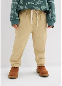 Lot de 2 pantalons taille extensible, 100% coton, bonprix