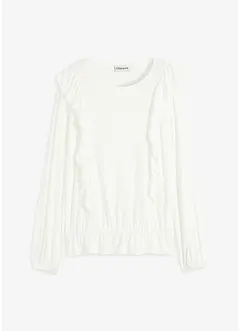 Blouse volantée en jersey, bonprix
