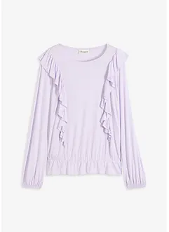 Blouse volantée en jersey, bonprix