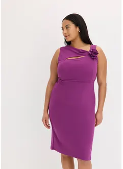 Robe fourreau avec application florale, bonprix
