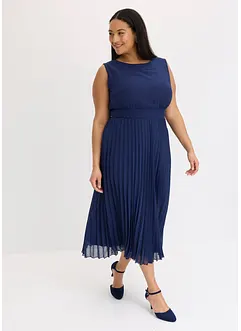 Robe en crêpe avec jupe plissée, bonprix