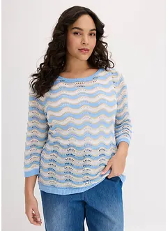 Pull en maille ajourée, bonprix