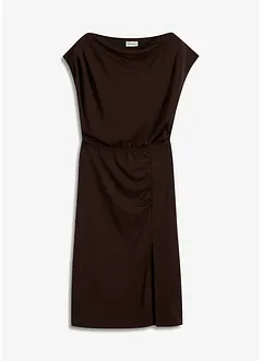 Asymmetrisches Jerseykleid mit Raffungen, bonprix