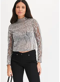 Langarmshirt mit Glitzerdetail, bonprix