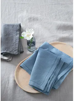 Lot de 2 serviettes de table en lin, bonprix
