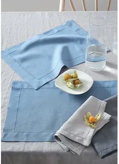 Lot de 2 sets de table en lin, bonprix