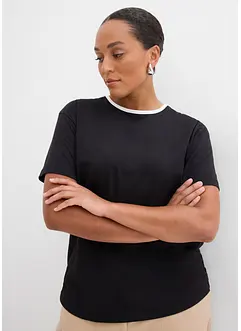 T-Shirt mit Kontrastdetail, bonprix