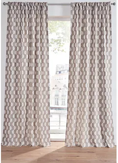 Rideau en coton à motif graphique (1 pce), bonprix