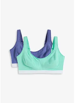 BH ohne Bügel mit Bio-Baumwolle (2er Pack), bonprix