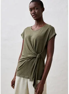 Wickelshirt aus reinem Leinen, bonprix