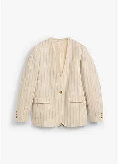 Blazer sans col 100% lin, bonprix