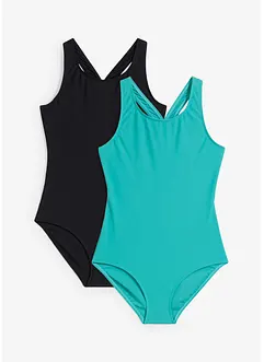 Lot de 2 maillots 1 pièce, bonprix