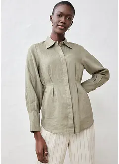 Taillierte Bluse aus reinem Leinen, bonprix