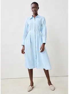 Hemdblusenkleid aus reinem Leinen, bonprix
