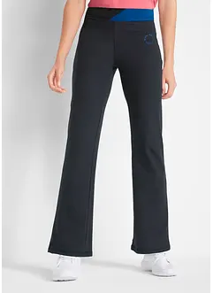 Pantalon de sport en coton, jambes évasées, bonprix