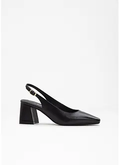 Escarpins slingback en cuir, bonprix