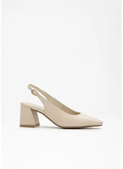 Slingpumps aus Leder, bonprix