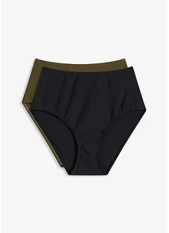 Highwaist-Bikinihose im Doppelpack (2er Pack), bonprix