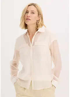 transparente Bluse mit Struktur, bonprix