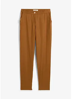 Verkürzte High-Waist-Hose aus Leinen-Viskose-Mix, bonprix