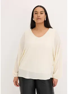 Chiffon-Tunika mit Glitzersteinchen, bonprix