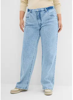 Jean droit, taille haute et confortable, long, bonprix