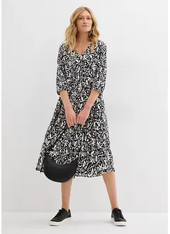 Kleid in Midilänge aus fließender Viskose, bonprix