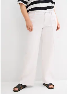 Jean large, taille mi-haute, ceinture, bonprix