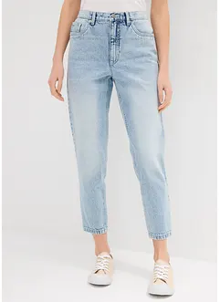 Jean mom taille haute, raccourci, peu extensible, bonprix