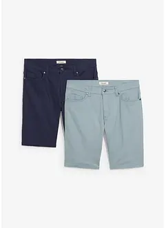 Lot de 2 bermudas extensibles, Regular, bonprix