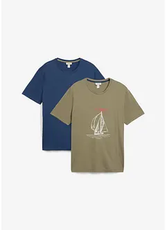 T-Shirt (2er Pack) aus reiner Bio-Baumwolle, bonprix