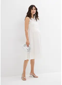 Robe de grossesse en jersey avec empiècement dentelle, bonprix