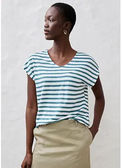 Shirt aus Leinen mit Fledermausärmeln, bonprix
