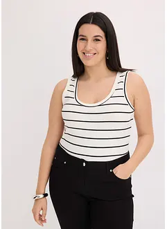 Débardeur côtelé féminin, bonprix