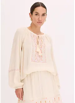 Oversized-Bluse mit Stickerei, bonprix