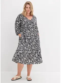 Kleid in Midilänge aus fließender Viskose, bonprix