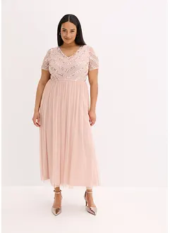 Maxikleid mit Paillettenstickerei, bonprix