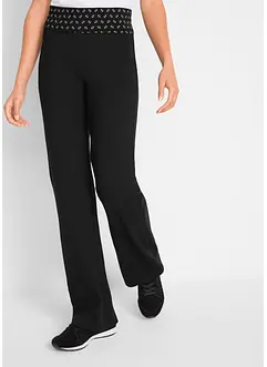Jersey-Hose mit umschlagbaren Bund, Straight, bonprix