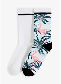 Lot de 2 paires de chaussettes avec coton et semelle éponge, bonprix