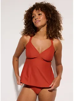Tankini (ens. 2 pces) en matière texturée, bonprix