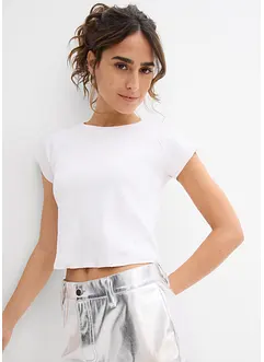 Kurzes Rippshirt, bonprix