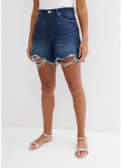 Short en jean taille haute, peu stretch, bonprix