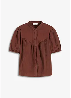 Kurzarm-Bluse aus Musselin, bonprix