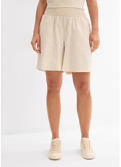 Short taille élastiquée en seersucker coton, bonprix