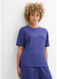 T-shirt en crêpe gaufré, bonprix