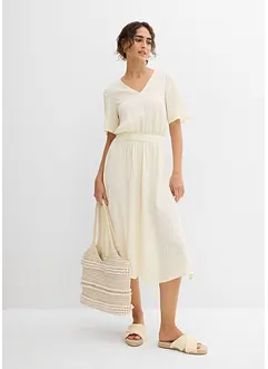 Midikleid aus luftigem Seersucker, bonprix