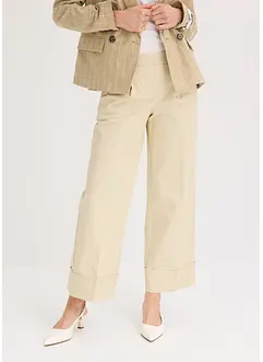 Pantalon à pinces en coton extensible, bonprix