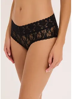 Lot de 4 culottes en dentelle avec fronces, bonprix