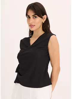 Haut esprit cache-cœur en jersey crêpe, bonprix