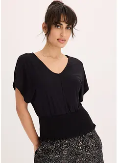 T-shirt à base smockée, bonprix